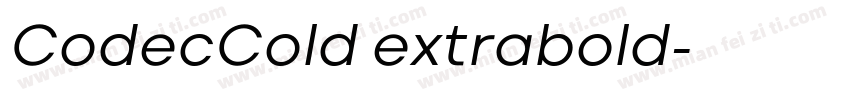 CodecCold extrabold字体转换
